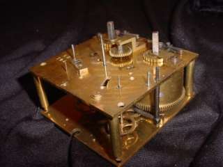 Antique Brass Clock French Regulator Movement 743 81 43 Vintage D18 
