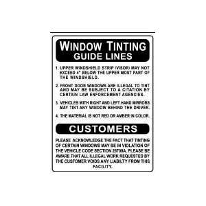 WINDOW TINTING GUIDE LINES 24x18 Heavy Duty Indoor/Outdoor Plastic 