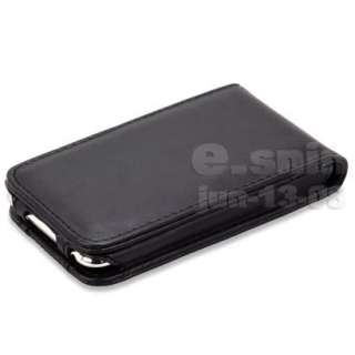 LEATHER CASE WALLET COVER FOR IPOD TOUCH 2G 3G BLACK  