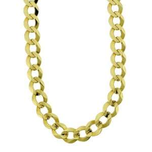 Mens 14k Yellow Gold 8.3mm Cuban Chain Necklace, 20 