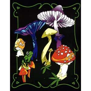 Magic Mushroom Fantasy Wall Tapestry / Bed Spread #12