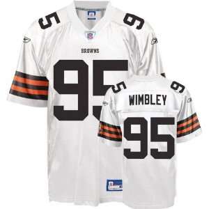 Kamerion Wimbley Jersey Reebok White Replica #95 Cleveland Browns 