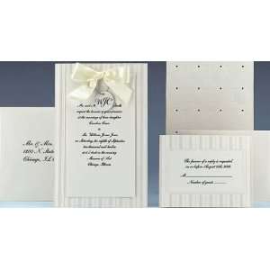  Ivory Stripes Wedding Invitation Kit: Office Products