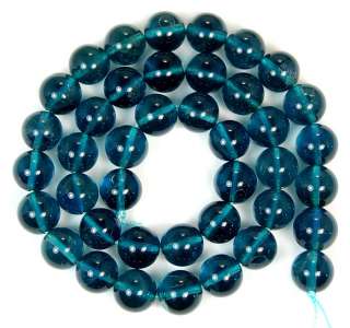 10mm Natural AAA Blue Fluotite Round Beads 15.5  
