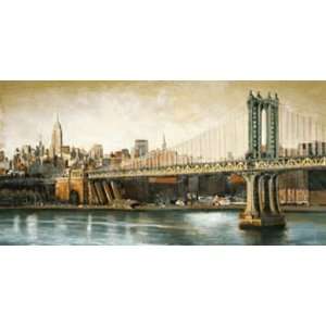 Matthew Daniels 54.375W by 27.5H  Manhattan Bridge View CANVAS 