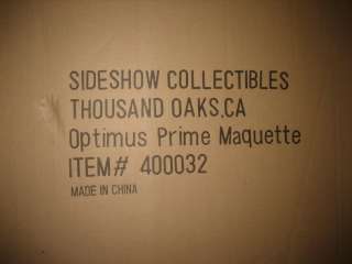 Sideshow Transformers  OPTIMUS PRIME Maquette Statue LE 500 MIB 