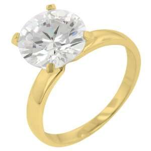  Zirconia 4 Prong Set Engagement Ring in Size 10: Kate Bissett: Jewelry
