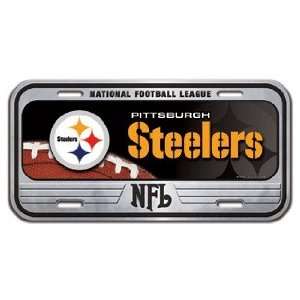  Pittsburgh Steelers Metal License Plate (Domed Aluminum 