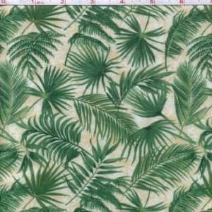  Wild Palms Scatter Palm Leaves, Beige, by the yard 