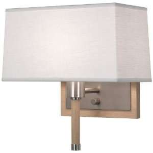  Robert Abbey Adaire Nickel Oyster Plug In Wall Lamp: Home 