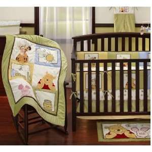   Baby Winnie the Pooh Sunshine Patch 4 Piece Crib Bedding Set: Baby