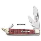 MARBLES WORKMAN TRAPPER Red Jigged Bone w/TOOLS knife/knives New In 
