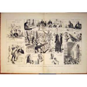  Belt Trial Usher Dream Sketches Court Old Print 1883