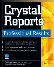 Crystal Reports, Professional Results, (0072229519), George Peck 