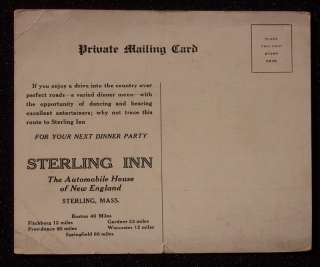 1930s? Sterling Inn Sterling MA Worcester Co Postcard  