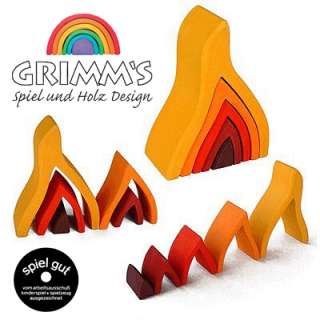 grimm s large fire stacker is a wooden stacking and nesting puzzle 