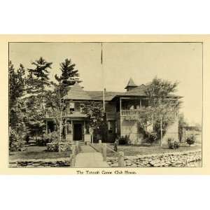   Club House Massachusetts Building Home   Original Halftone Print: Home