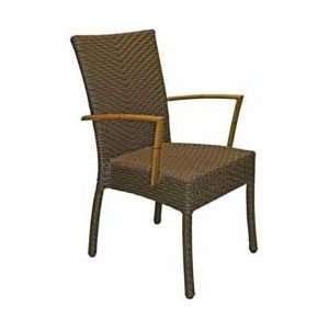  Florida Seating WIC 03 Wicker Look Outdoor Restaurant Arm 