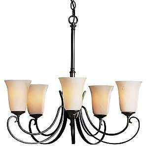  Five Arms Scroll Up Light Chandelier by Hubbardton Forge 