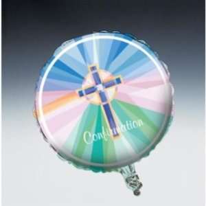  18 Stained Glass Mylar Balloon   Confirmation Case Pack 4 