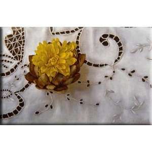  Lotus, Mum and Lace 16x10 Streched Canvas Art by Hardy 
