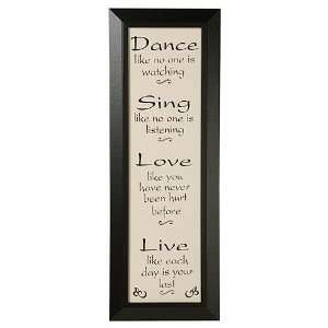  Dance, Sing, Love, Live Print: Home & Kitchen