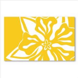  Bold Hibiscus Gold / White Kids Rug Size: 47 x 77 