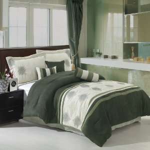  Luxury 7 Piece Micro Suede Comforter Set including Comforter, Skirt 