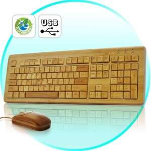 New All Natural Full Bamboo Keyboard and Mouse Combo  