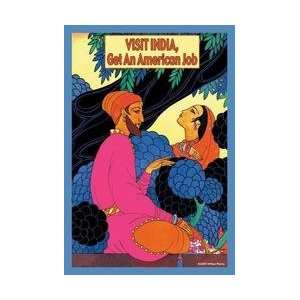  Visit India Get An American Job 12x18 Giclee on canvas 