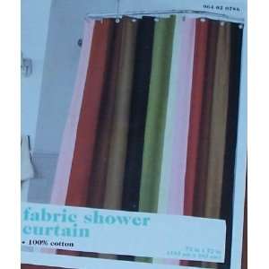  Striped Fabric Shower Curtain in Various Colors 