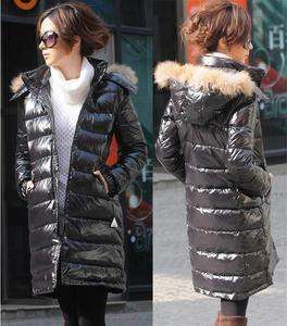 New Womens Winter Coat Waterproof Long Warm Down Jacket Black S M L 