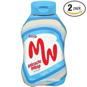 Miracle Whip, Light, 22 Ounce Squeeze Bottles (Pack of 2)  