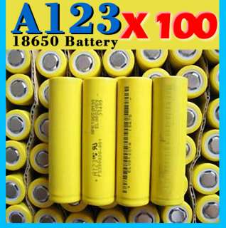 100 x A123 18650 Lifepo4 battery for 48V 1000W 26 Electric Motor Kit 
