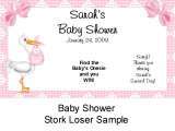 BABY SHOWER Scratch Off Tickets Stork Adorable  