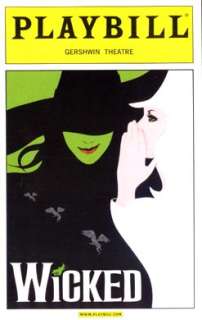 Rare Broadway Color Playbill ~Wicked~ Kendra Kassebaum & Julia Murney 