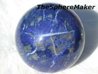 Siaz LAPIS SPHERE BLUE GEMSTONE BALL PYRITE 2.9D 74mm  