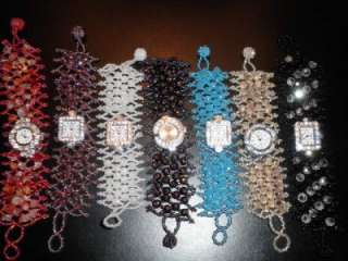New Beautiful Beaded Watch Bracelet, Different Colors.  