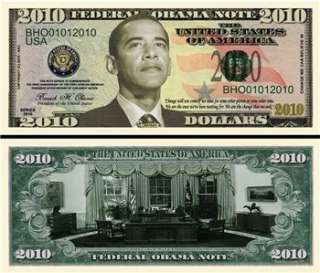 Barack Obama 2010 Commemorative Dollar Bill (5/$3.00)  