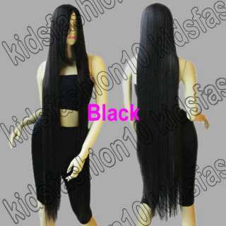 28~51 Inch Free Shipping Long Hair Heat Resistant Straight Cosplay Wig 