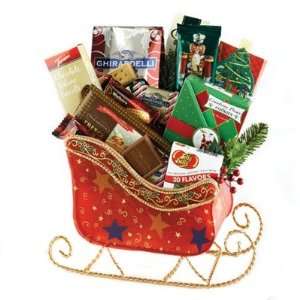 Rudolphs Ride Christmas Holiday Gourmet Treat Filled Sleigh   Great 