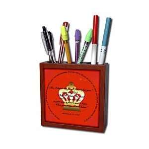   bible verses from Proverbs Jeremiah   Tile Pen Holders 5 inch tile pen