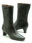 New Cole Haan Air Leora Mid Calf Leather Motor Cycle Boots 9 Dark 