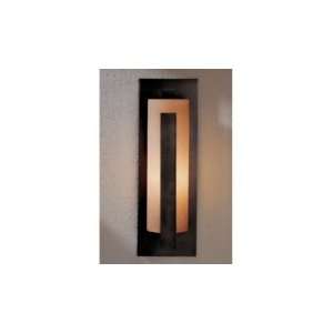   Bar 1 Light Outdoor Wall Light in Natural Iron with Opal glass