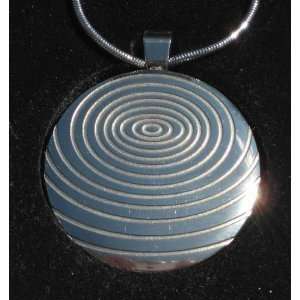 Design Silver Tone Pendant with 925 SS necklace from QBP Scalar Energy 