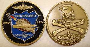 USS Halibut SSGN 587 Submarine Coin Jolly Roger WWII  