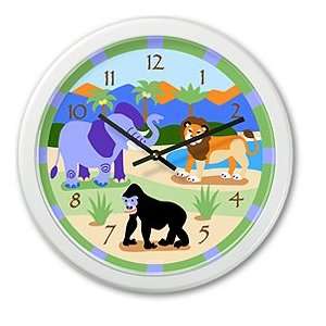  Olive Kids   Wild Animals Clock (White): Home & Kitchen