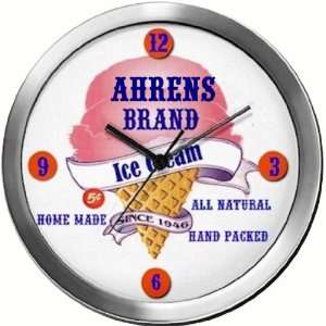  AHRENS 14 Inch Ice Cream Metal Clock Quartz Movement 