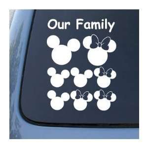MICKEY EARS FAMILY   Vinyl Car Decal Sticker #A1539  Vinyl Color 