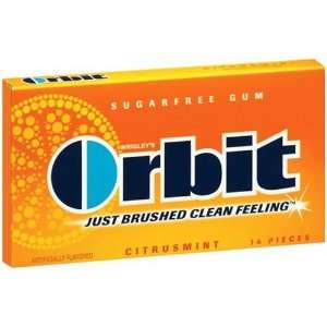 Orbit Citrusmint Sugarfree Gum, 14 Piece Packs (Pack of 24)  
